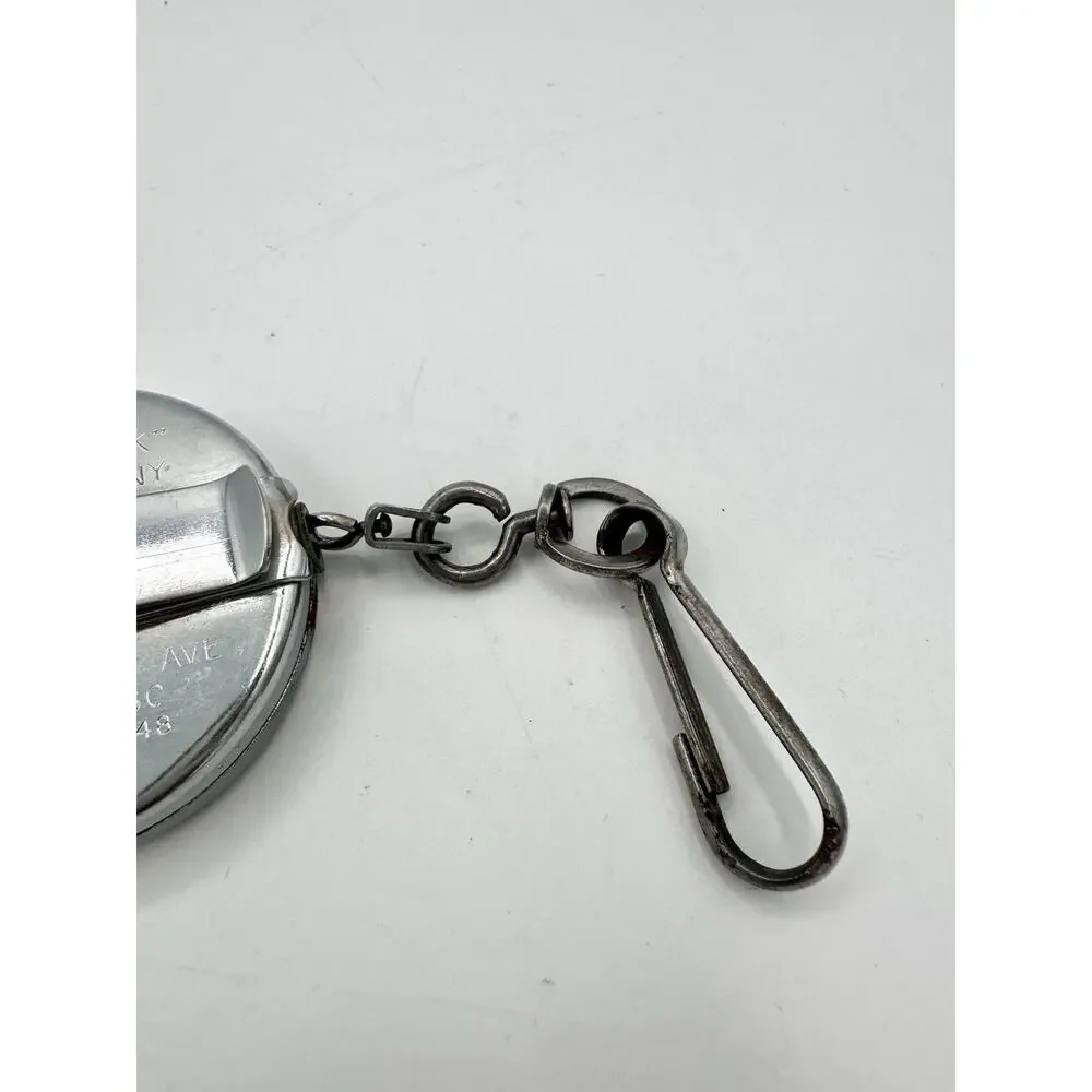 Vintage Original Key-Bak Retractable Metal Keychain Made in the USA Works
